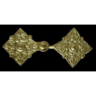 Two-Piece Viking Brooch, brass