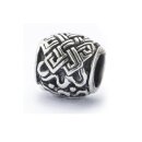 Beard Bead with Celtic Knot, Silver