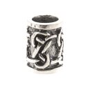 Silver Medieval Bead with Celtic Knots
