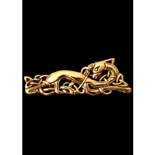 Keltische Brosche Anderswelthund aus Bronze