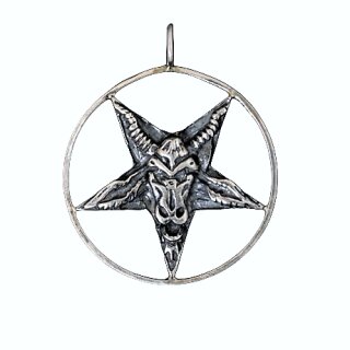 Pendant Baphomet, Pentagram from Silver