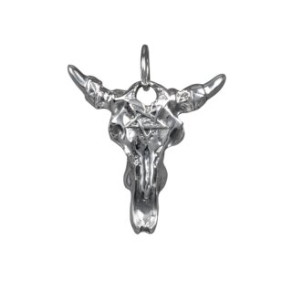 Pendant: Skull with Pentagramm, Silver