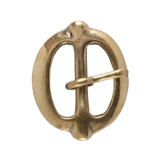 Small Belt Buckle with One Prong, Brass