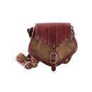 Viking Inspired Leather and Canvas Bag 