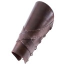 Padded Leather Greaves with Cross Banding, Pair 