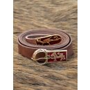 Long Medieval Leather Belt with Griffon and Lion Motif