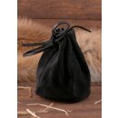 Leather pouch, big, black