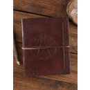 Leather Diary with Pentagram, brown, approx. 21 x 14 cm