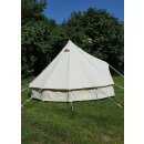 LARP Tent Merglin, 4 m in Diameter, 425 gsm, natural-coloured