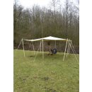 Awning / Tarpaulin with Triangular Rings, 350 gsm, natural-coloured