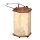 Wooden Lantern with Rawhide