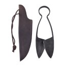 scissors with leather pouch, medium size