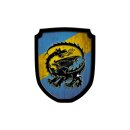 Wappenschild Drache blau