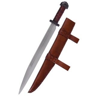 Viking Long Seax with Leather Grip