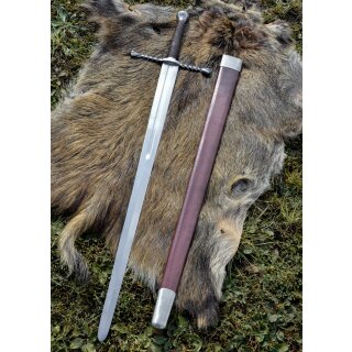 Bastard combat sword with scabbard, practical sword blunt, SK-B