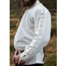 Medieval Shirt Corvin with Lacing, white