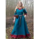 Medieval Dress Gesine, Canvas, teal blue