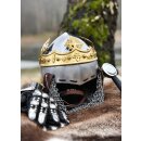 Helm von Robert Bruce, Mittelalter-Beckenhaube mit Brünne, 1,6 mm Stahl