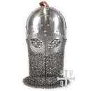Viking Spectacle Helmet, 2 mm Steel, with Plume and Chaimail Aventail 