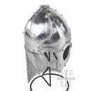 Viking Spectacle Helmet, 2 mm Steel, with Chaimail Aventail and Cheek Guards