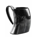 Horn Beer Mug / Tankard - Odin rides Sleipnir (our design, indiv. packing, 9083)