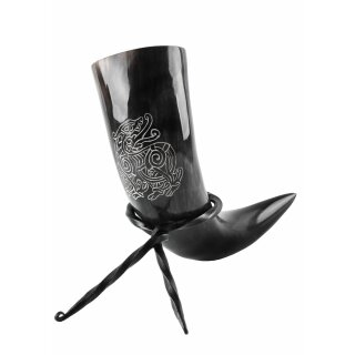 Drinking Horn with Stand - Dragon (Our design! Individual packing in box, 9085)
