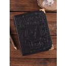 Black Leather Diary with Pentagram, approx. 18 x 23 cm
