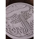 Irminsul, wall relief made of gray cast stone