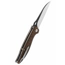Locust, black stonewashed - satin blade, brown micarta handle