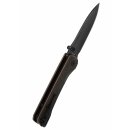 Hawk, 14C28N black stonewashed blade, Copper handle
