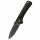 Hawk, 14C28N black stonewashed blade, Ebony wood handle