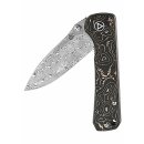 Hawk, Damascus blade, Copper Foil CF handle