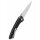 Leopard, 14C28N satin blade, Black micarta handle