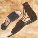 Authentic Roman Sandals made from velours leather - 40, black