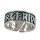 Rune Ring, adjustable - 52-60 silver