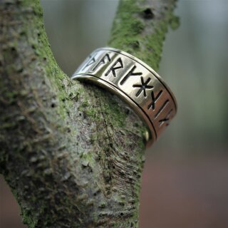 Rune Ring 25, adjustable - 60-70 silver