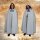 Cape with short hood and clasp - 160 cm, grey