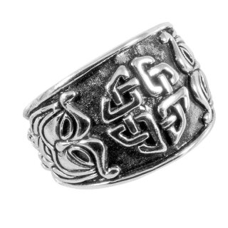 Keltischer Ring 14, verstellbar - 60-70 Silber