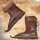 Boots with upward-bent tip - 38, Nubuk brown