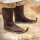 Boots with upward-bent tip - 38, Velours brown