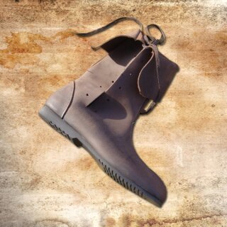 Cuff Boots with rubber soles, Nubuk - 45, brown