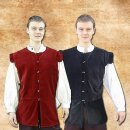 Cotton velvet doublet with cotton lining - XL, red