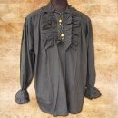 Frills Shirt made from cotton L black