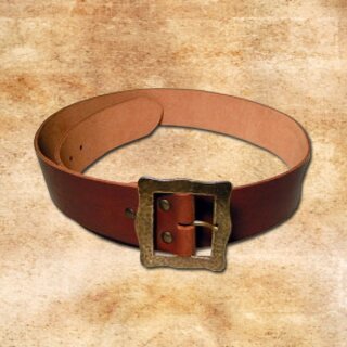 Lansquenet Belt, 5 cm - brown, S, silver